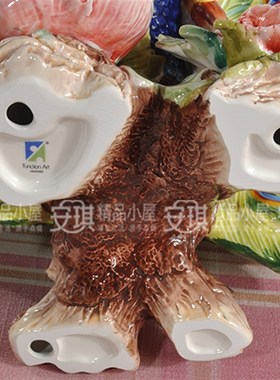 方亚  吉祥孔雀开屏陶瓷家居饰品结婚乔迁礼品电视柜玄关茶几摆件