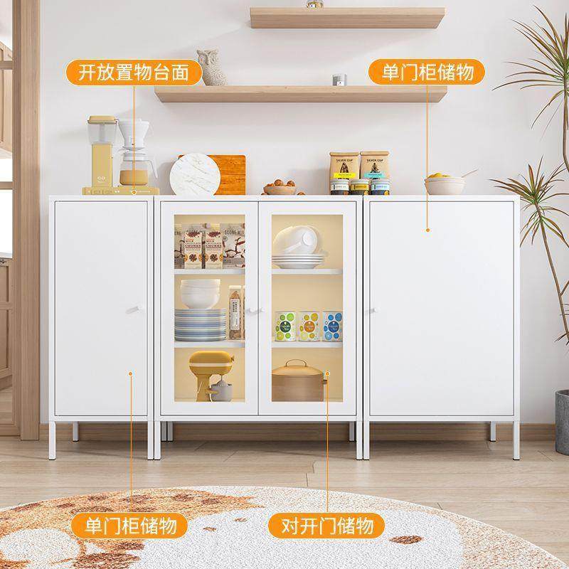 铁皮柜铁艺铁艺餐边柜家用橱柜厨房收纳柜客厅封闭式储物柜铁皮柜,淘宝优惠券,粉丝福利购,淘宝优惠卷