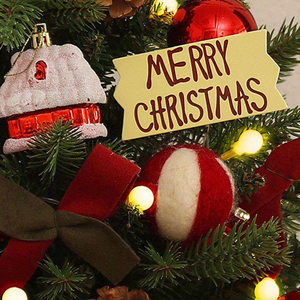 圣诞树小型桌面摆件45cm仿真小树发光圣诞节装饰品迷你松针树,淘宝优惠券,粉丝福利购,淘宝优惠卷