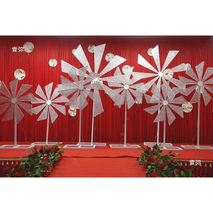 婚庆道具风车摆件铁艺旋电机大风车路引橱窗影楼布置装饰用品摆件,淘宝优惠券,粉丝福利购,淘宝优惠卷