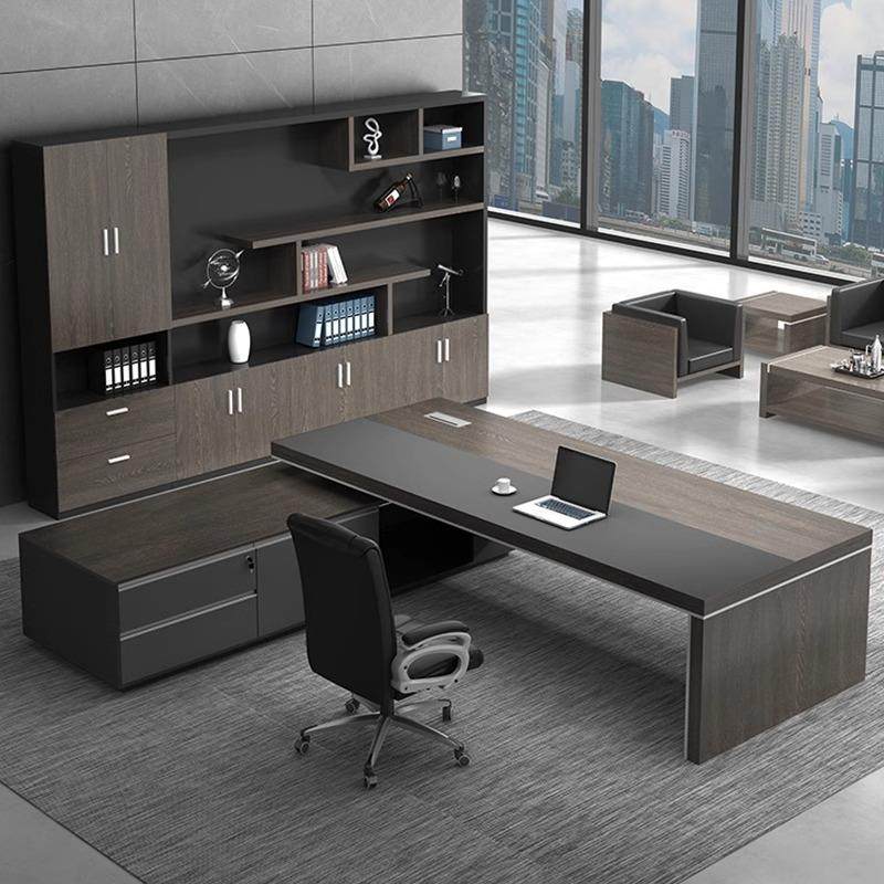 老板办公桌简约现代大班台总裁桌经理桌办公家具办公室椅组合新款,淘宝优惠券,粉丝福利购,淘宝优惠卷