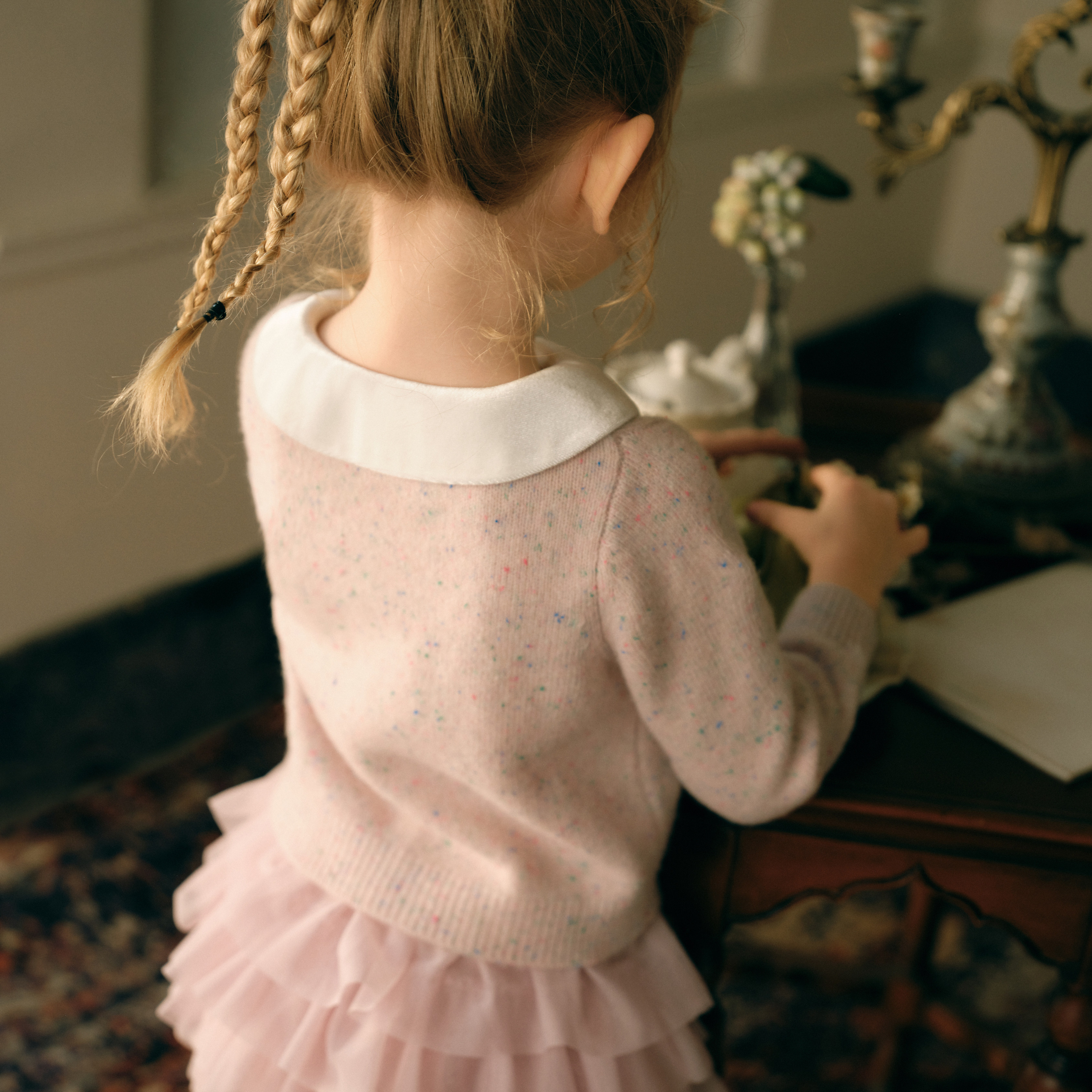 【SEQB小象Q比】2026年100%纯羊毛开衫外套娃娃领针织衫女童毛衣,淘宝优惠券,粉丝福利购,淘宝优惠卷