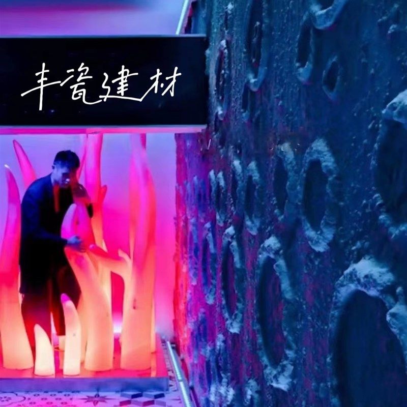 PU轻质文化石仿真月球石自然陨石坑防火阻燃装饰材料酒吧餐厅背景 - 图2