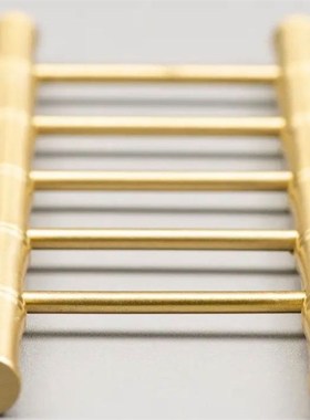 真铜梯子纯铜步步高升摆件黄铜竹节梯子装饰品节节高升摆件工艺品