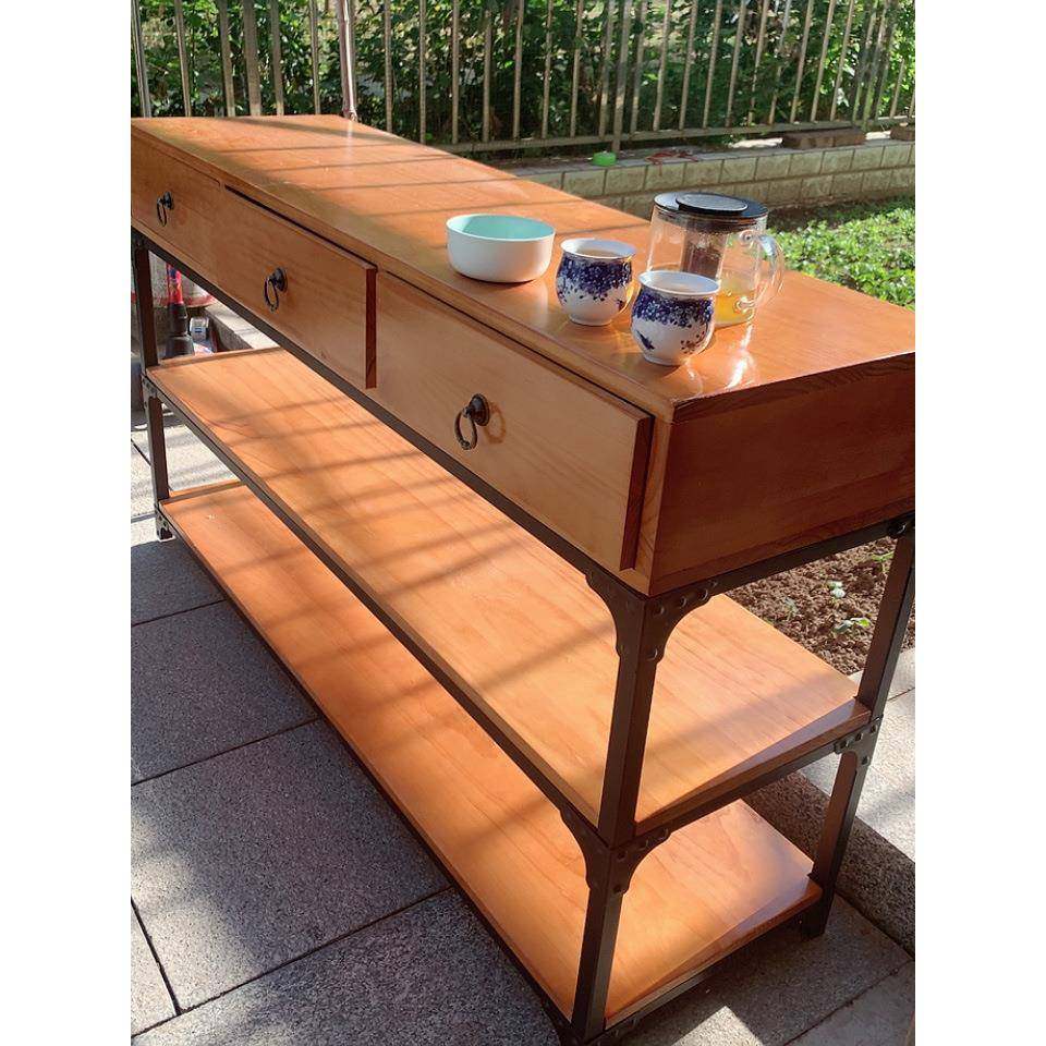 厨房抽屉柜台实木收纳柜子实木储物柜复古置物架矮货柜斗柜餐边桌,淘宝优惠券,粉丝福利购,淘宝优惠卷