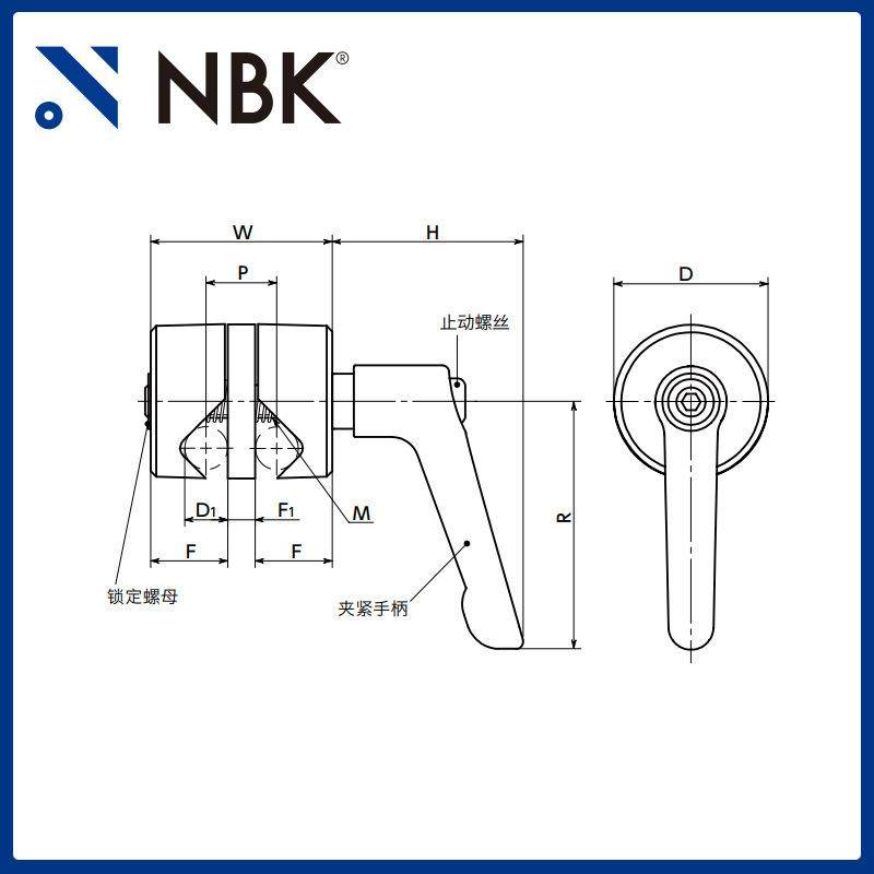 NBKFGCFA-B铝制夹紧手柄型自由交叉型夹块,淘宝优惠券,粉丝福利购,淘宝优惠卷