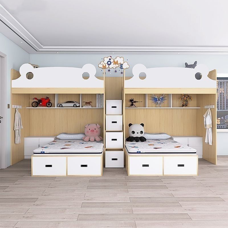 上下铺双层床姐弟互不打扰高低子母床小户型交错式多功能组合床,淘宝优惠券,粉丝福利购,淘宝优惠卷