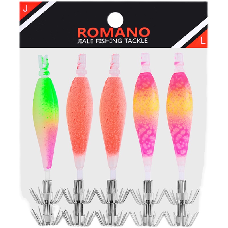 发光假鱼饵夜光鱿鱼吹筒钩假饵双伞钩发光海兔钩八爪尤鱼钩墨鱼钩 - 图3