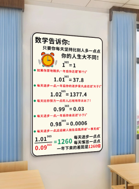 学生励志标语墙贴班级文化墙贴纸布置中学校教室装饰激励学习挂画