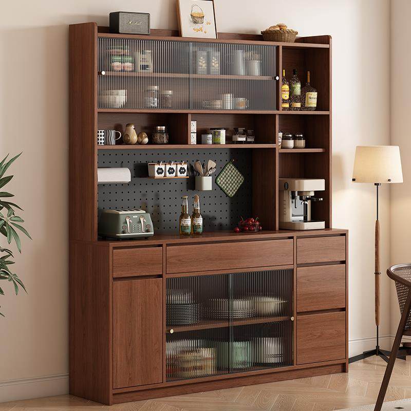 中古复古风餐边柜靠墙一体家用厨房客厅多功能咖啡酒柜置物架橱柜,淘宝优惠券,粉丝福利购,淘宝优惠卷