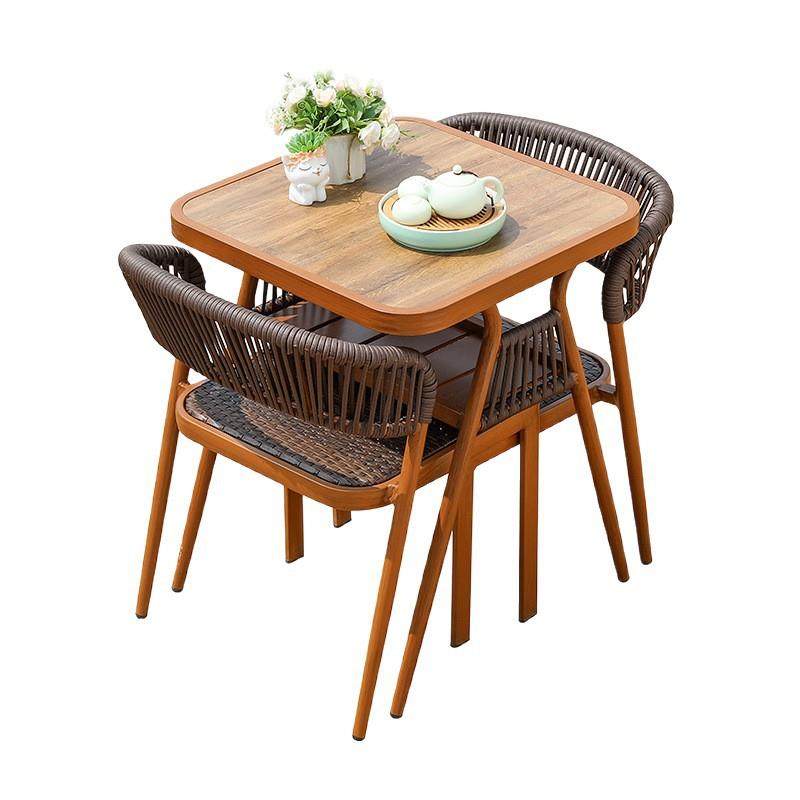 户外阳台休闲可收纳藤椅室外藤编小桌椅庭院休闲藤编椅铝合金桌椅,淘宝优惠券,粉丝福利购,淘宝优惠卷