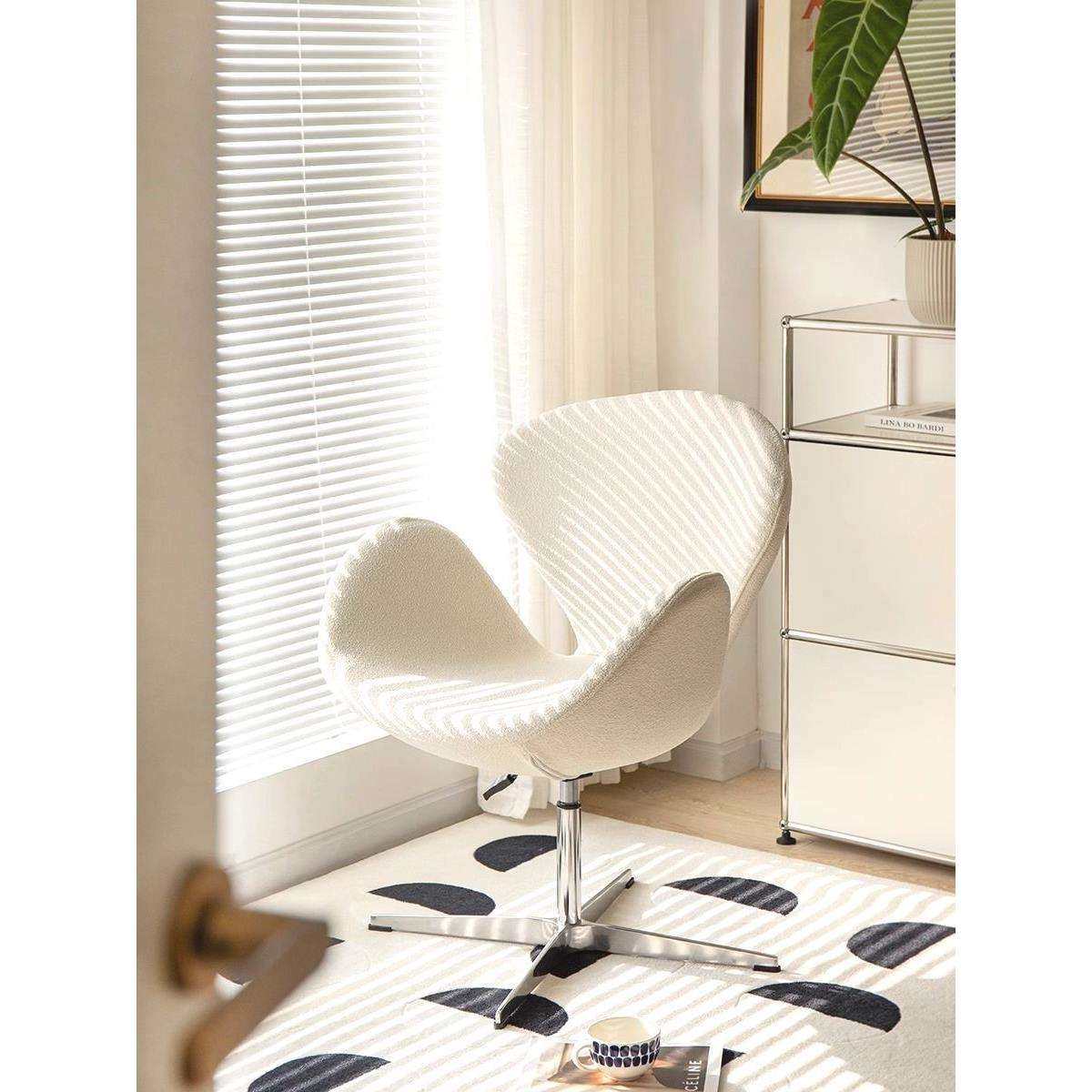 北欧单人沙发椅网红休闲椅设计师单椅现代简约天鹅椅办公洽谈椅子,淘宝优惠券,粉丝福利购,淘宝优惠卷