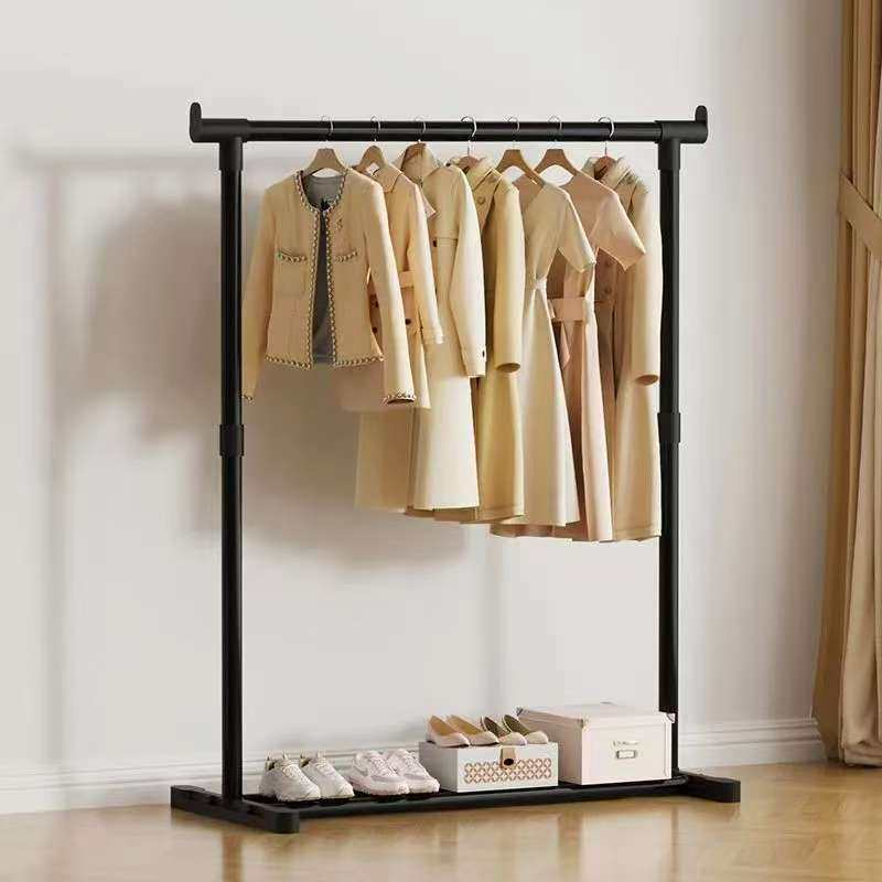 晾衣架阳台家用简易落地晒衣架卧室内挂衣架子神器宿舍置物晾衣杆