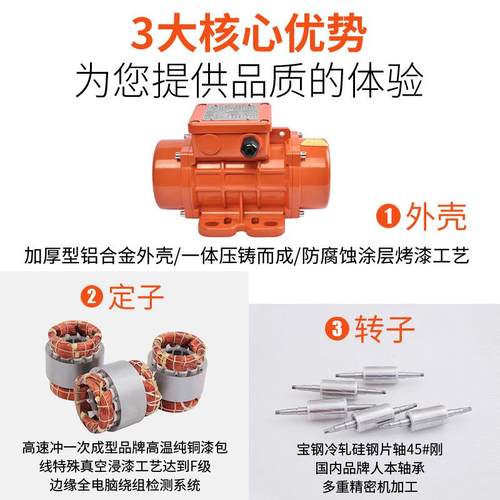 普田微小型12V直流振动电机24V震动马达振平尺搅拌车载下料振动器 - 图2