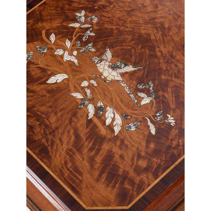 法式新中式桃花心木木皮拼花边几客厅阳台移动水壶小茶台家具,淘宝优惠券,粉丝福利购,淘宝优惠卷