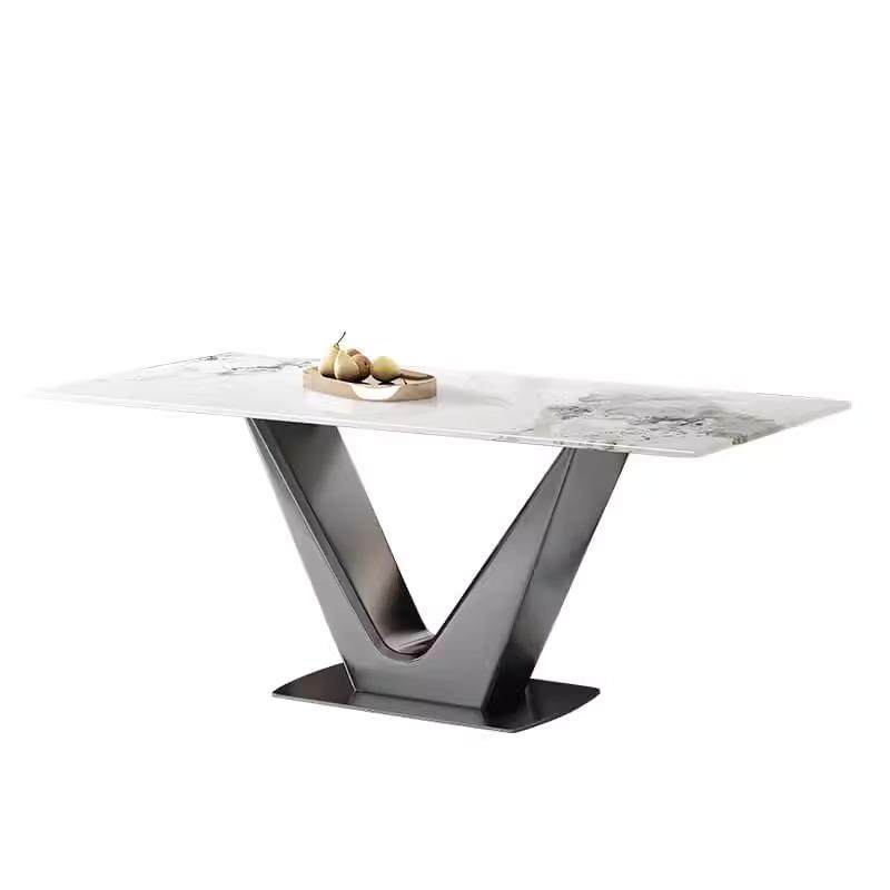 亮光岩板微晶石餐桌意式极简约现代家用轻奢高端进口长方形饭桌子,淘宝优惠券,粉丝福利购,淘宝优惠卷