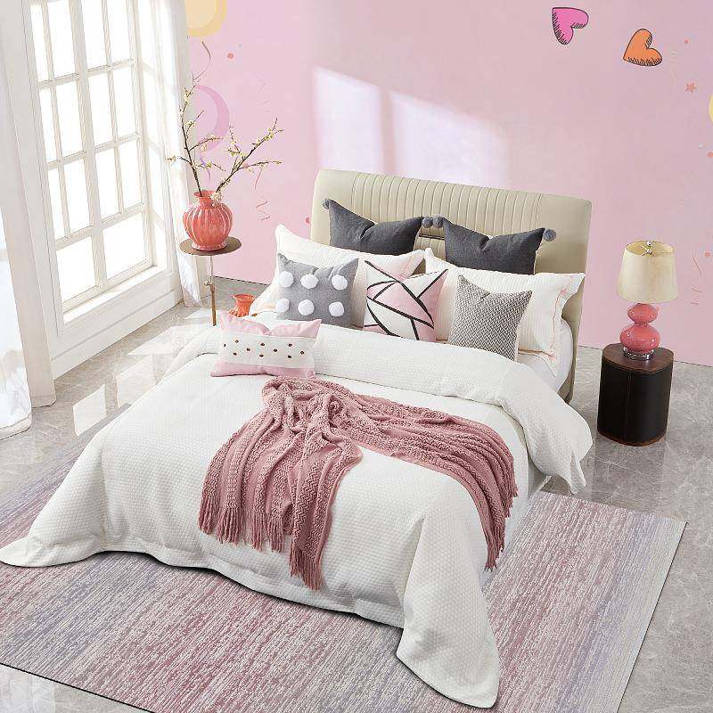 现代高档家具展厅青少年床上用品多件套简约儿童房样板间床品套件,淘宝优惠券,粉丝福利购,淘宝优惠卷