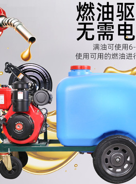 物业小区柴油洗地机300L带水箱超高压清洗机管道疏通机洗车机水枪
