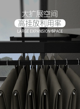 第五代卫士型阻尼反弹衣柜顶装挂衣器伸缩裤架滑轨抽拉式挂衣杆