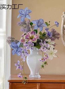 高端真假花束装饰围高级奢造景场景布置拍照摆仿设轻EYH桌面氛感