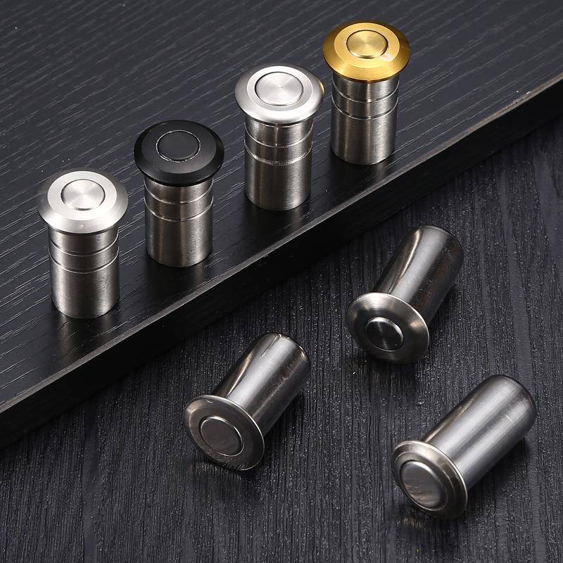 304不锈钢插销防尘器防盗门子母门天地插孔塞暗装门栓插销防尘筒 - 图2