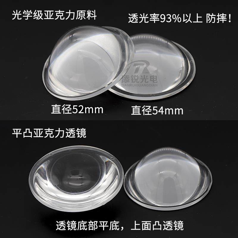亚克力平凸透镜直径23 28 48 54mm光学PMMA镜片可调焦聚光LED透镜,淘宝优惠券,粉丝福利购,淘宝优惠卷