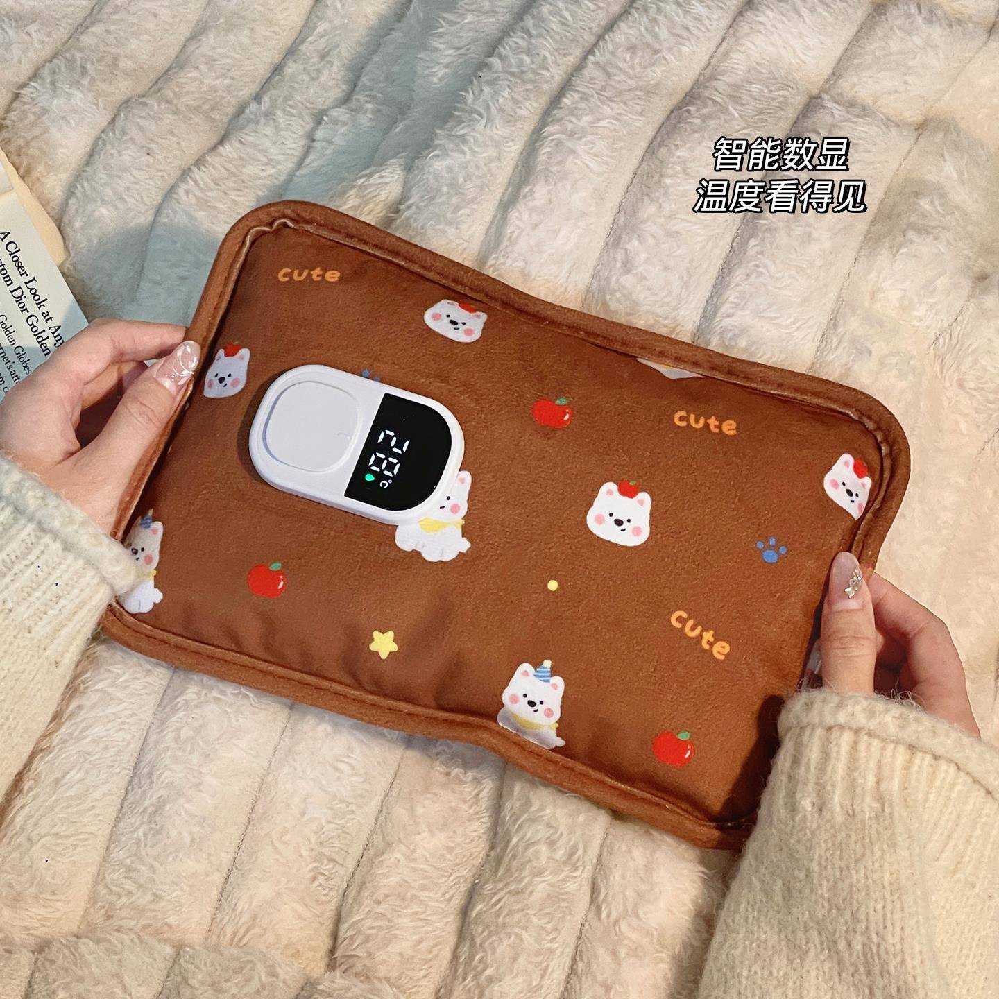 可爱热水袋充电款暖手宝2025新款防爆电热暖水袋被窝专用保暖神器 - 图3