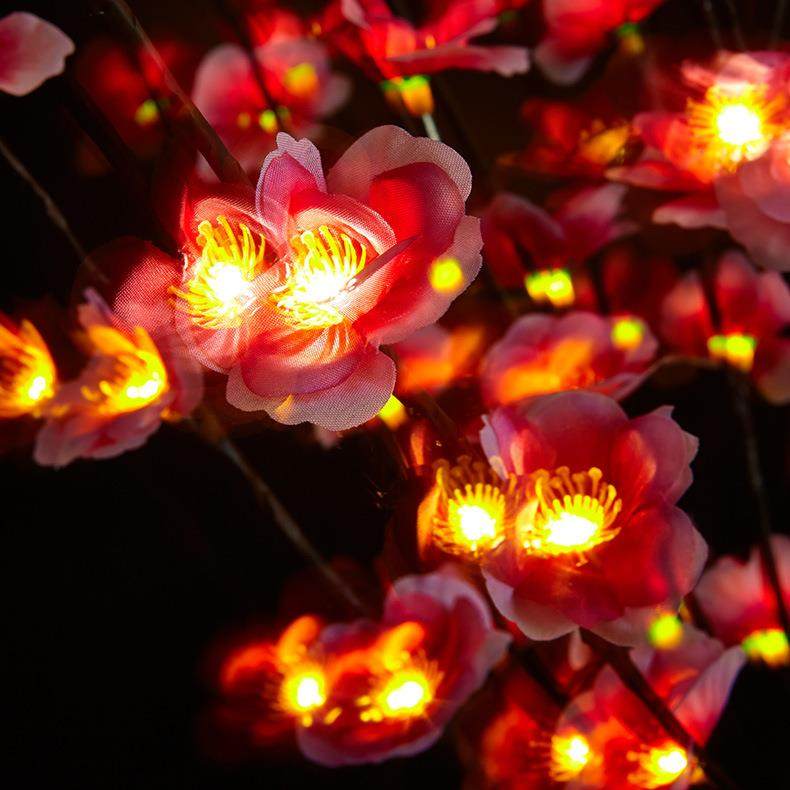 供应72颗LED观景灯圣诞婚庆节日装饰树灯仿真月季花树枝灯,淘宝优惠券,粉丝福利购,淘宝优惠卷