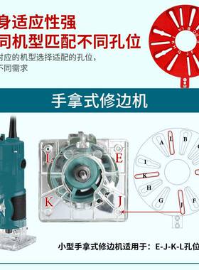 修边机木工工具大功率修边机雕刻机支架圆形生产开孔机多规格圆孔