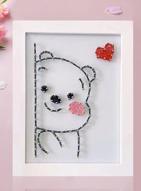 弦丝画无聊手作解闷手工钉子画儿童手工艺品diy自己做编织绕线画