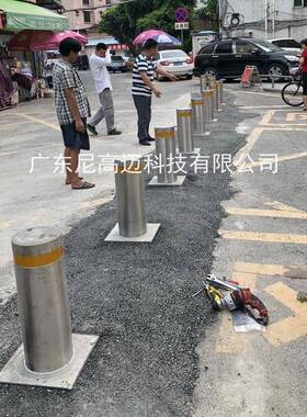 供应电动阻拦桩304不锈钢液压成品升降柱车挡厦门停车场路障柱