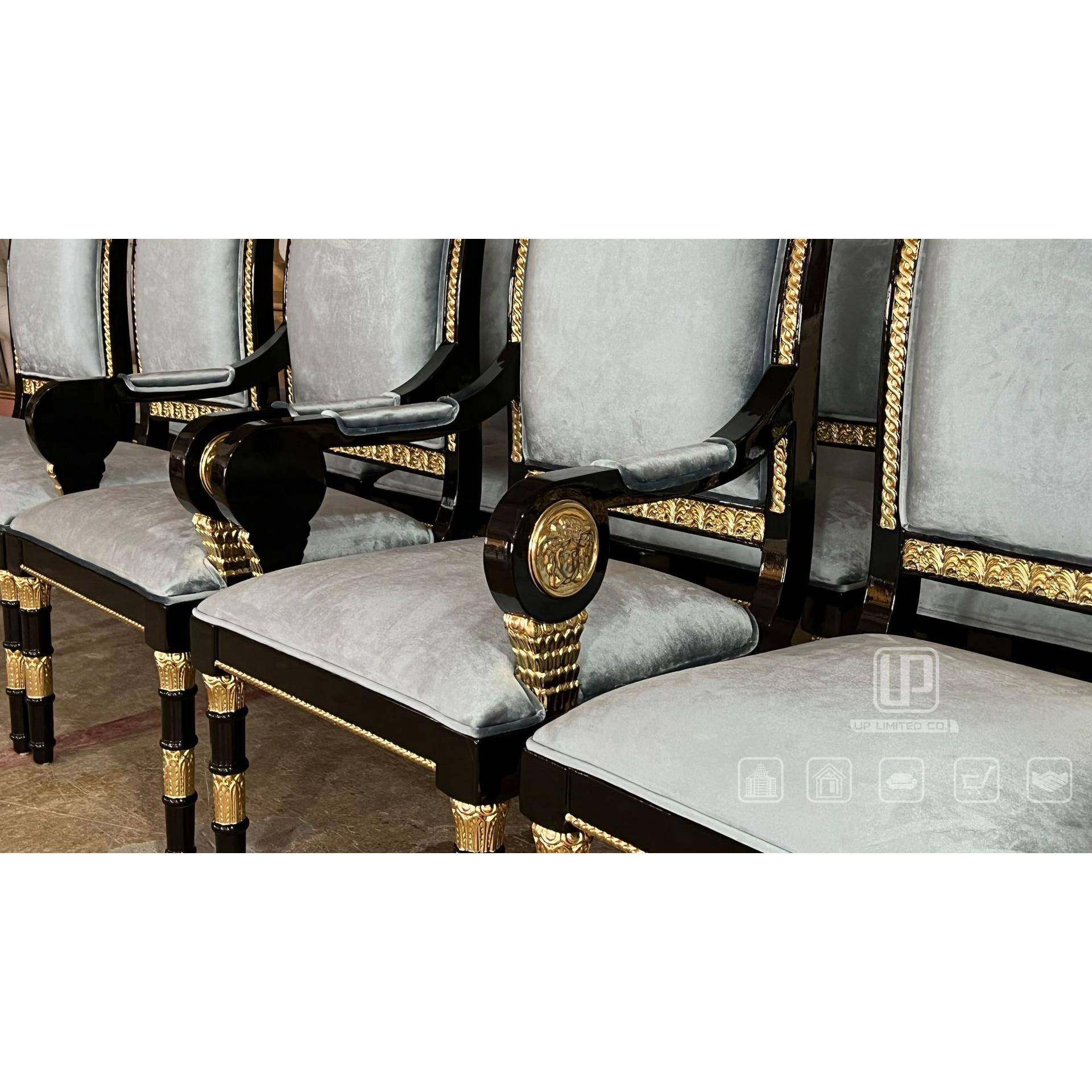 法式轻奢实木手工雕刻绒布布艺高回弹软包餐厅家具餐椅扶手休闲椅,淘宝优惠券,粉丝福利购,淘宝优惠卷