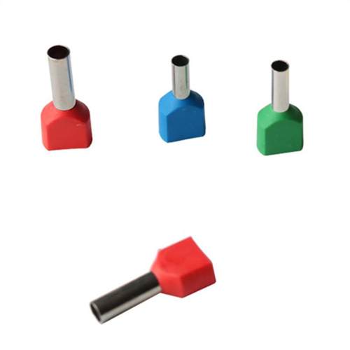 TE4012管型冷压接线端子TE4009双线铜线耳TE4018针管形预绝缘端头 - 图3