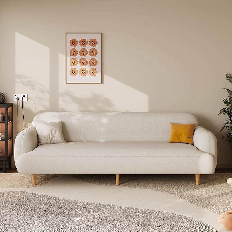 奶油风小沙发小户型客厅布艺沙发出租屋现代复式公寓直排懒人沙发,淘宝优惠券,粉丝福利购,淘宝优惠卷