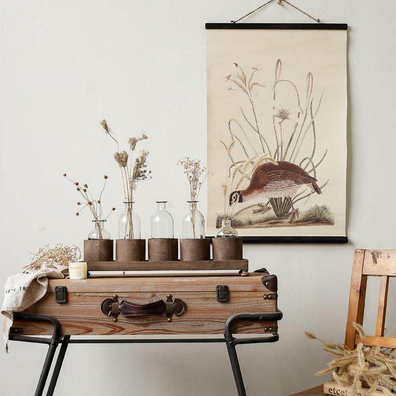 复古做旧道尔顿实木套瓶玻璃花瓶摆件样板间名宿家居透明花瓶,淘宝优惠券,粉丝福利购,淘宝优惠卷