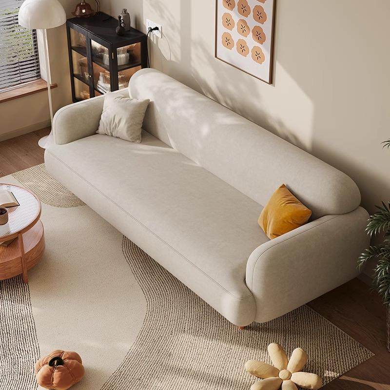 奶油风小沙发小户型客厅布艺沙发出租屋现代复式公寓直排懒人沙发,淘宝优惠券,粉丝福利购,淘宝优惠卷