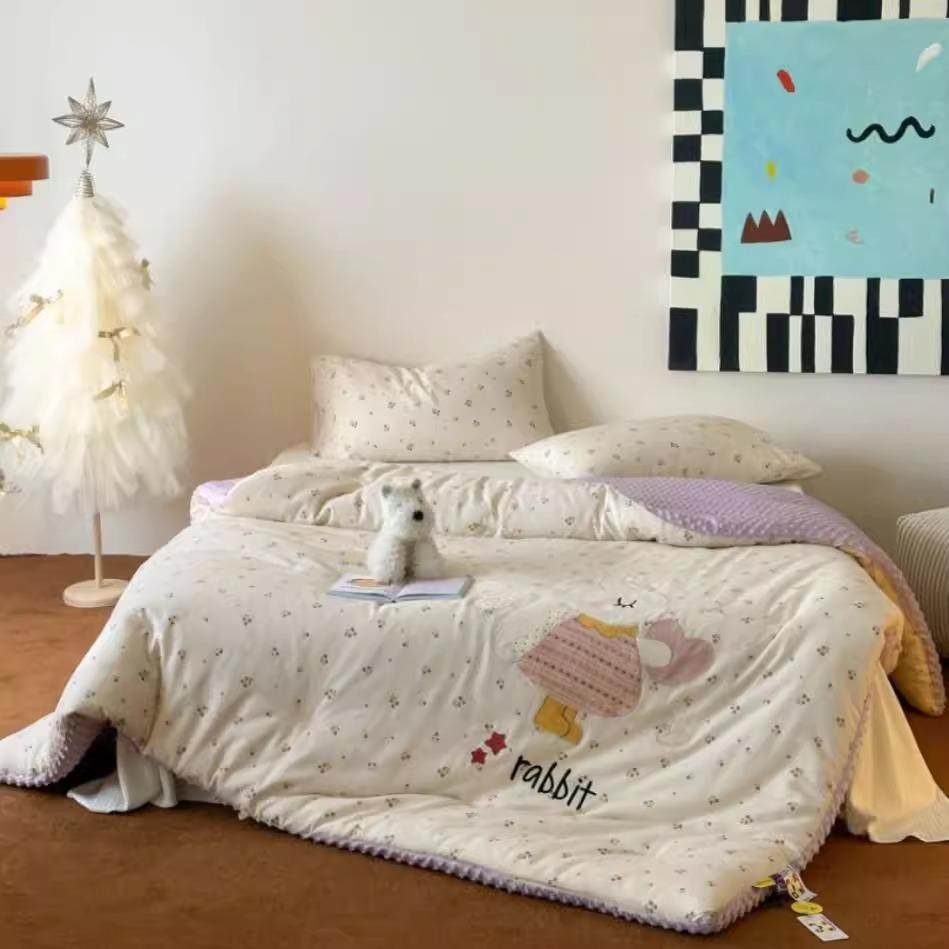 全棉a类双层纱冬季豆豆被加厚保暖儿童冬被可机洗宝宝被子秋冬款+,淘宝优惠券,粉丝福利购,淘宝优惠卷