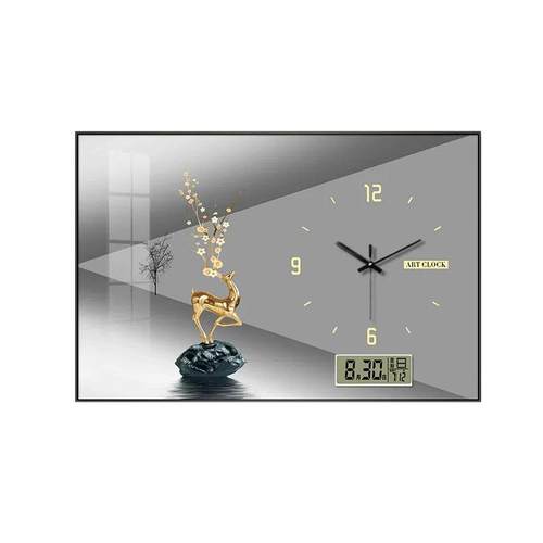 万年历电表箱装饰画带钟表免打孔配电箱遮挡箱现代简约电子钟挂画 - 图3