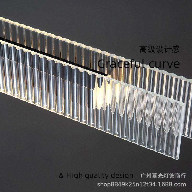 餐厅灯极简玻璃吧台岛台吊线长灯XYK现代轻奢一字条办吊灯公室书,淘宝优惠券,粉丝福利购,淘宝优惠卷