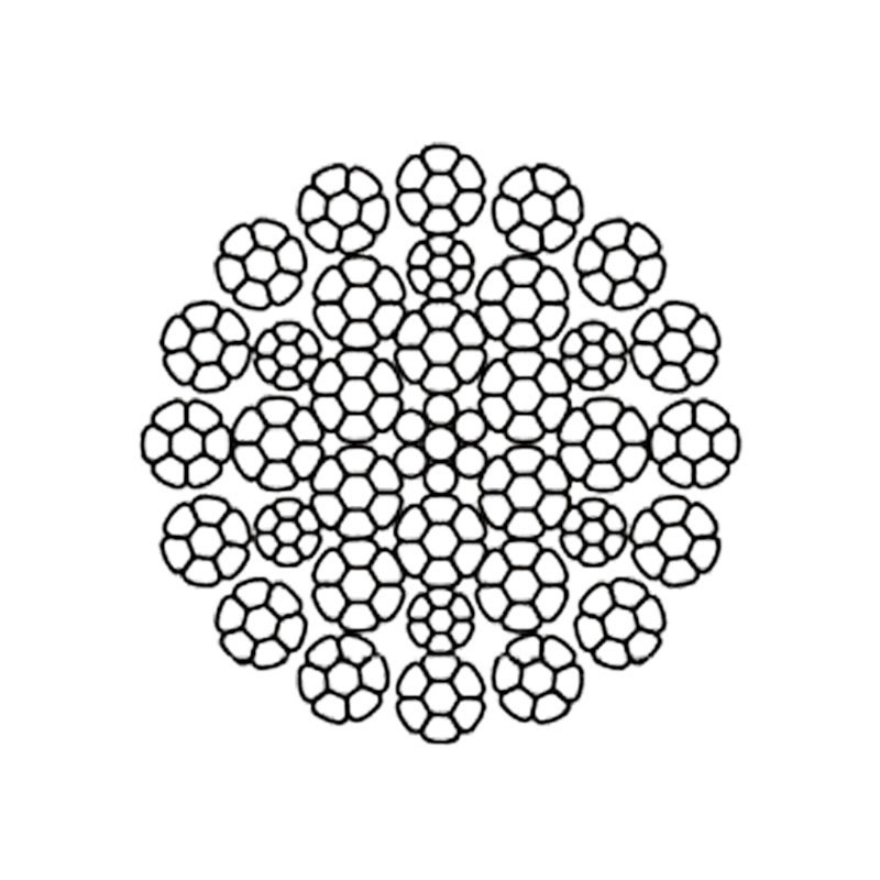 起重钢丝绳 石油钻井矿井提升压实股钢绳光面带油35WK7规格齐全 - 图3