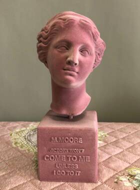 欧HQ-829头式约创意植绒海吉娅人像摆件树健康脂女神雕像桌面书简