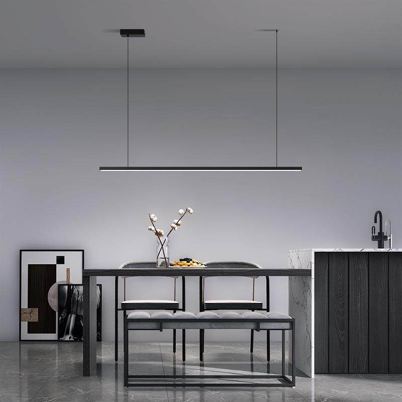 餐厅吊灯意式极简设计餐厅一字吊灯现代简约一字长条办公室吧台灯,淘宝优惠券,粉丝福利购,淘宝优惠卷