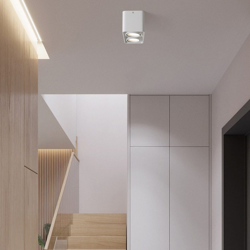 Full spectrum surface-mounted spotlights without main light living room lighting bold lamp hallway bedroom anti-glare led high color rendering downlight