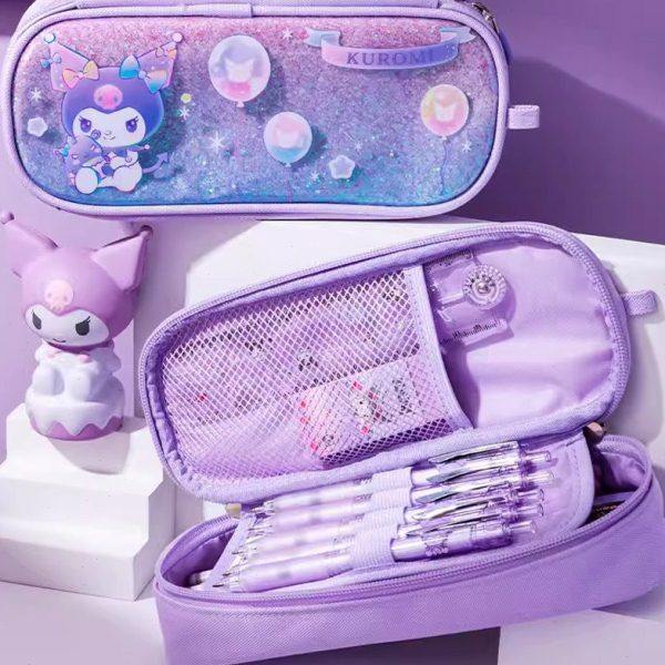 三丽鸥镭射大容量笔袋库洛米儿童小学女可爱少女心创意文具铅笔盒,淘宝优惠券,粉丝福利购,淘宝优惠卷