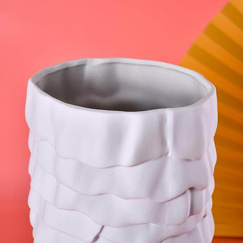 现代简约磨砂白花瓶花器家居客厅电视柜装饰品摆件创意餐桌摆件,淘宝优惠券,粉丝福利购,淘宝优惠卷