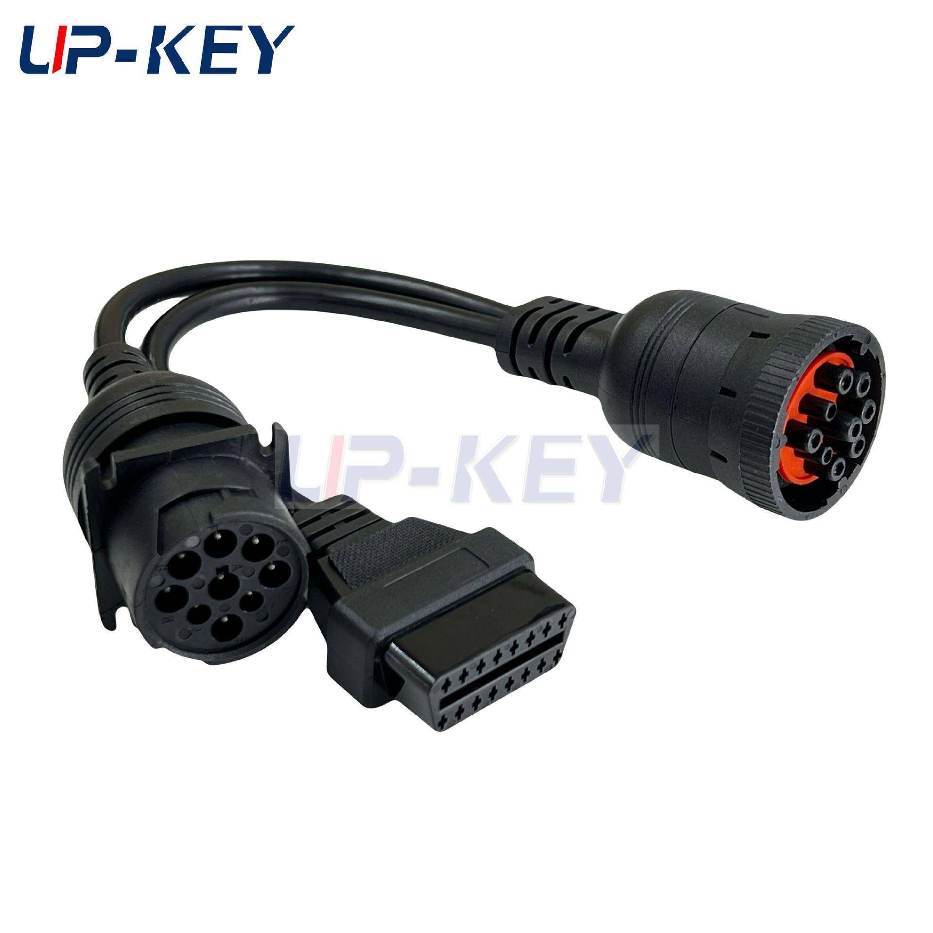 J1939康明斯一代9P公转母三通线j1708德驰9P卡车转J1962OBD转接,淘宝优惠券,粉丝福利购,淘宝优惠卷