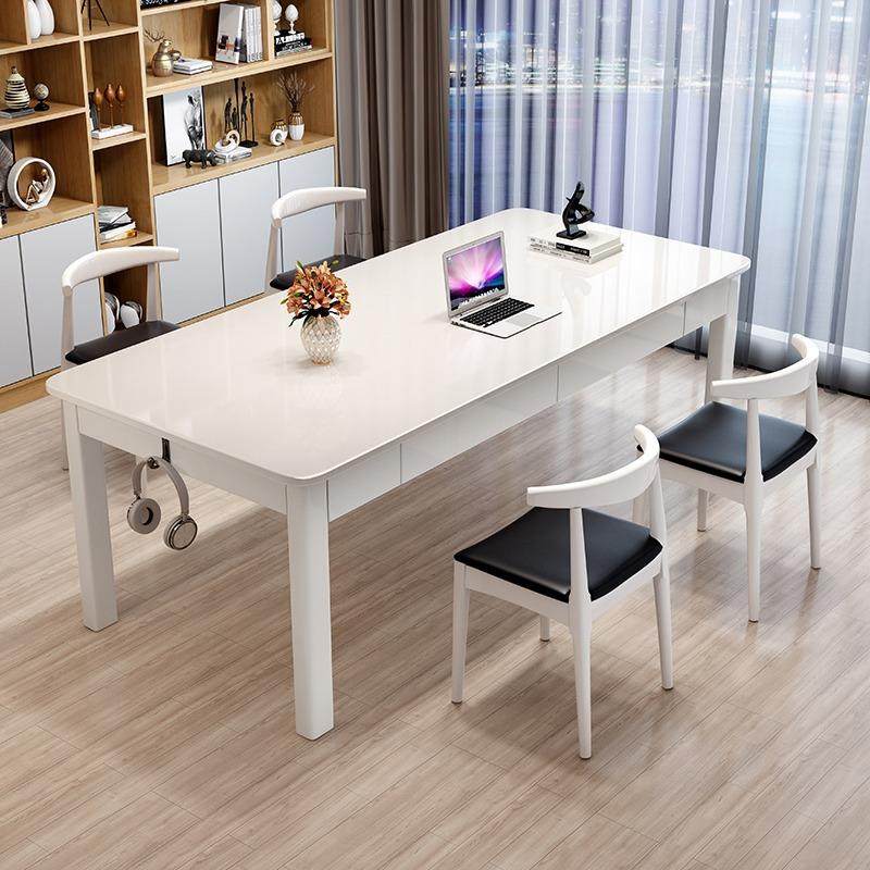 书桌学生家用简易办公桌出租屋实木腿学习桌长方形电脑桌子工作台,淘宝优惠券,粉丝福利购,淘宝优惠卷