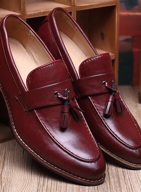 Vogue of new fund of 2024 autumn men's leather shoes秋