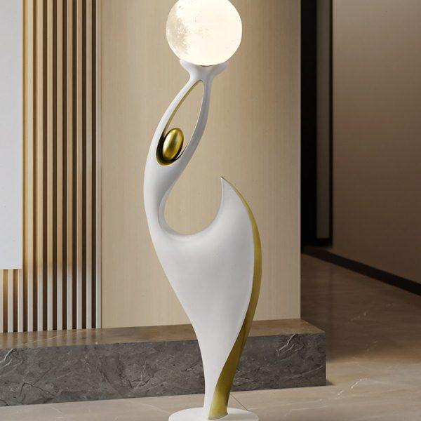 大型落地灯摆件客厅电视柜沙发旁玄关边艺术人物轻奢家居软装饰品,淘宝优惠券,粉丝福利购,淘宝优惠卷