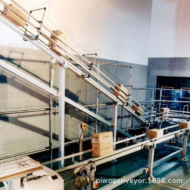 83/103宽顶板链板输送线POM材质纸箱瓶罐爬坡转弯下降环形输送,淘宝优惠券,粉丝福利购,淘宝优惠卷